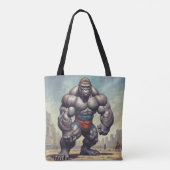 Tote Bag Dessin d'art pop de Gorilla Bodybuilder (Dos)