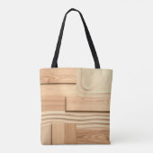Tote Bag Dessin de bois géométrique sur sable (Dos)