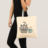 Tote Bag Dessin de chat (Devant (produit))