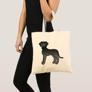 Tote Bag Dessin de chien Great Dane noir adorable