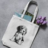 Tote Bag Dessin de chiot Beagle