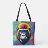 Tote Bag Dessin de dessin de peinture Gorilla Pop (Dos)