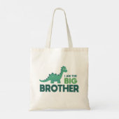 Tote Bag Dessin de dinosaure mignon grand frère garçon (Dos)