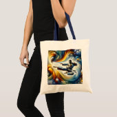 Tote Bag Dessin de karaté Abstrait Imaginaire (Devant (produit))