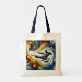 Tote Bag Dessin de karaté Abstrait Imaginaire (Dos)
