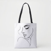 Tote Bag Dessin de ligne face (Devant)