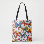 Tote Bag Dessin de papillon coloré (Devant)