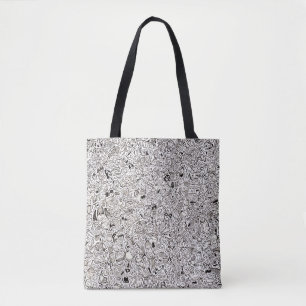 Tote Bag Dessin de visages de dessin animé drôles