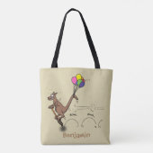 Tote Bag Dessin d'humour australien kangourou (Dos)