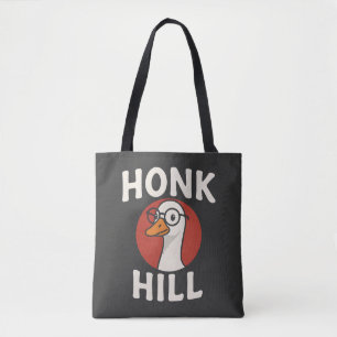 Tote Bag Dessin d'oie amusant de Honk Hill - Oiseau mignon