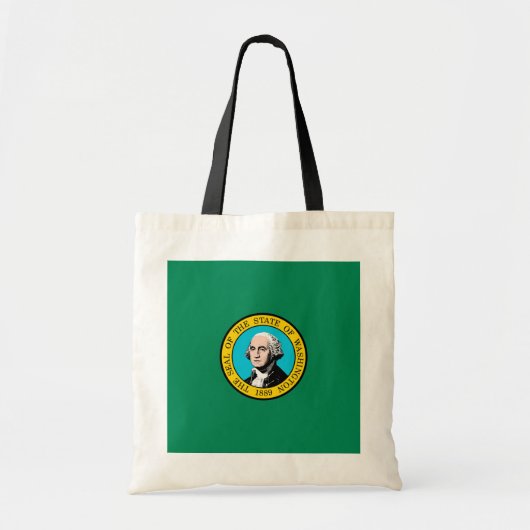Tote Bag Dessin du drapeau de l'État de Washington (Devant)