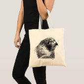 Tote Bag Dessin du faucon du bandeau (Devant (produit))