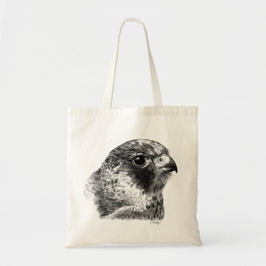 Tote Bag Dessin du faucon du bandeau (Devant)