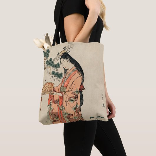 Tote Bag Dessin en bois ancien d'une femme japonaise (De près)