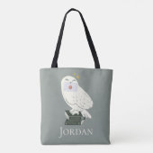 Tote Bag Dessin fantaisiste d'Hedwig avec lettre (Dos)