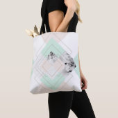 Tote Bag Dessin géométrique de style moderne (De près)