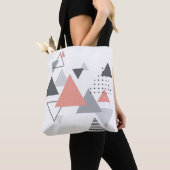 Tote Bag Dessin géométrique scandinave abstrait (De près)