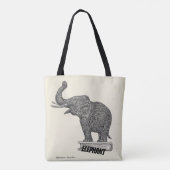 Tote Bag Dessin noir et blanc d'éléphant, 1935 (Dos)