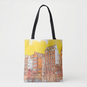 Tote Bag Dessin ou illustration de couleur d'eau