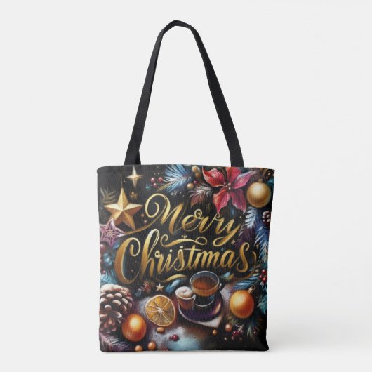 Tote Bag Dessin pastel d'un Whimsical de Noël (Dos)