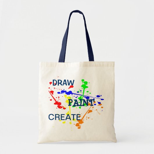 Tote Bag Dessin, Peindre, Créer un objet peinture splaster (Devant)