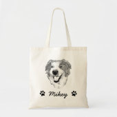 Tote Bag Dessin personnalisé du chien berger australien (Devant)