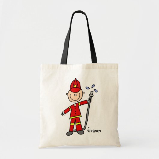 Tote Bag Dessin simpliste de pompier (Devant)