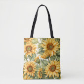 Tote Bag Dessin sur les tournesols (Devant)