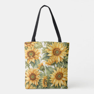Tote Bag Dessin sur les tournesols