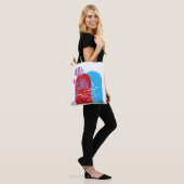 TOTE BAG DESSIN TENDANCE ARCHÉE MINIMALISTE (Sur le modèle)