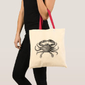 Tote Bag Dessin vintage de crabe (Devant (produit))