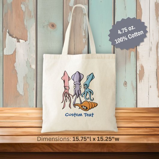 Tote Bag Dessins animés de calmars