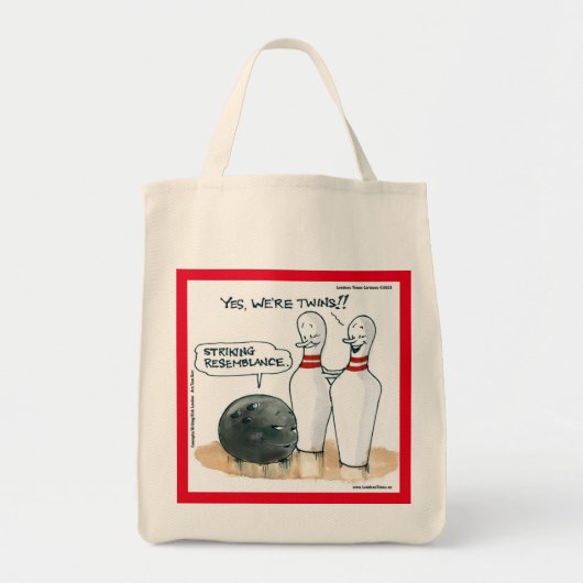 Tote Bag Dessins animés de Rick London Drôle de Bowling Ban (Devant)
