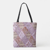 Tote Bag Dessins De Diamant En Rose (Dos)
