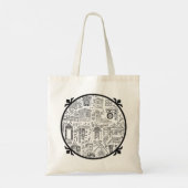 Tote Bag Dessins de ligne de préservation CoMo (Dos)