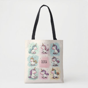 Tote Bag Dessins Licorne Mignons et Fantaisistes