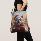 Tote Bag Dessous de verre à rouleaux pour chien Bull Terrie (De près)