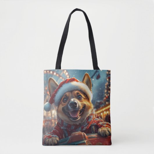 Tote Bag Dessous de verre roulette de chien Malinois belge  (Devant)
