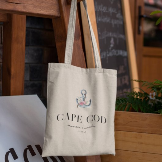 Tote Bag Destination Ancres florales | Bienvenue Mariage