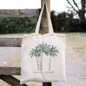 Tote Bag Destination de mariage bienvenue avec palmier de c