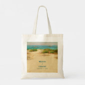 Tote Bag Destination de mariage de plage côtière à l'aquare (Dos)