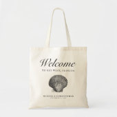 Tote Bag Destination Mariage Bienvenue Scallop Seashell (Devant)
