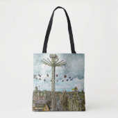 Tote Bag Destinations | Watercolor European Swing Ride (Devant)