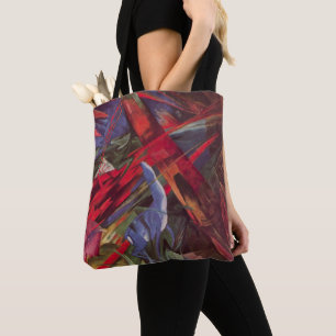 Tote Bag Destins des animaux de Franz Marc, Art cubiste vin