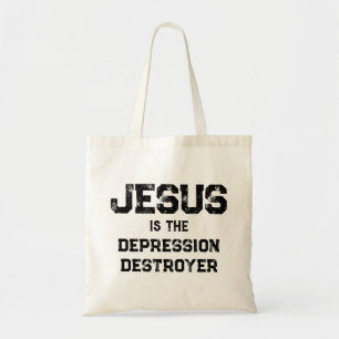 Tote Bag Destructeur de dépression Jésus Vie Chrétienne Lum
