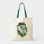 Tote Bag Détente de chiot de Grands Pyrénées d'aquarelle (Devant)