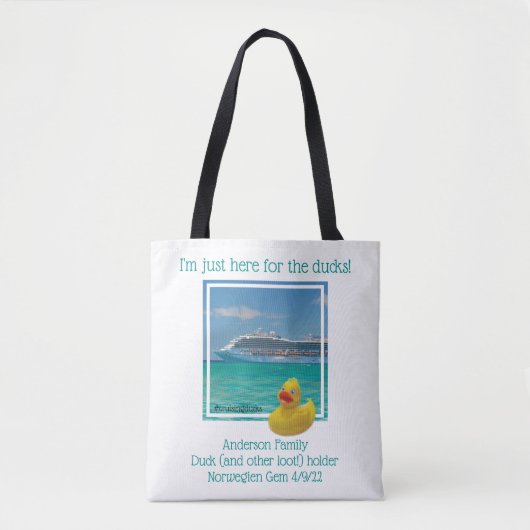 Tote Bag Détenteur de canard de croisière familiale (Devant)