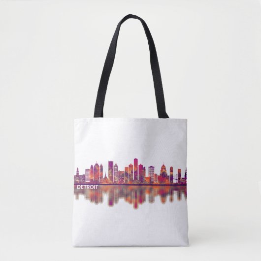 Tote Bag Detroit Michigan Skyline (Devant)