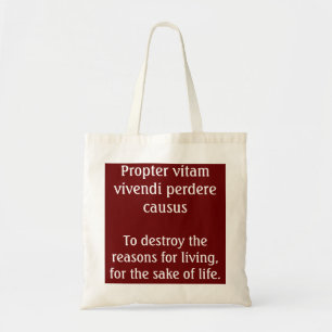 Tote Bag Détruire les raisons de vivre - Citation pour mine