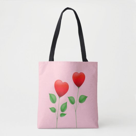 Tote Bag Deux Beaux Coeurs Enchanteurs (Devant)